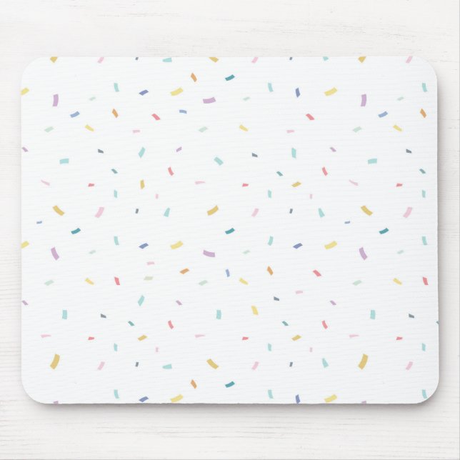 Tapis De Souris Aquarelle douce Motif Confetti (Devant)