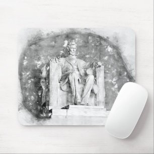 Tapis De Souris Aquarelle du Mémorial Lincoln