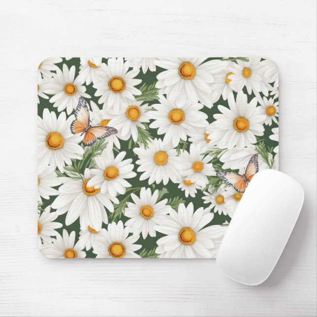 Tapis De Souris Aquarelle et papillons (Avec souris)