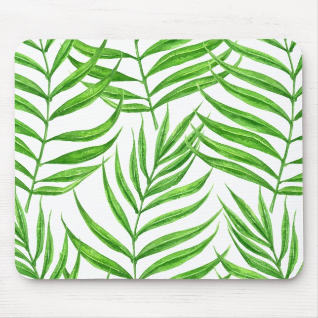 Tapis De Souris Aquarelle feuille de palme (Devant)