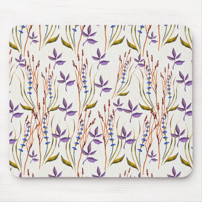 Tapis De Souris Aquarelle fleur sauvage (Devant)