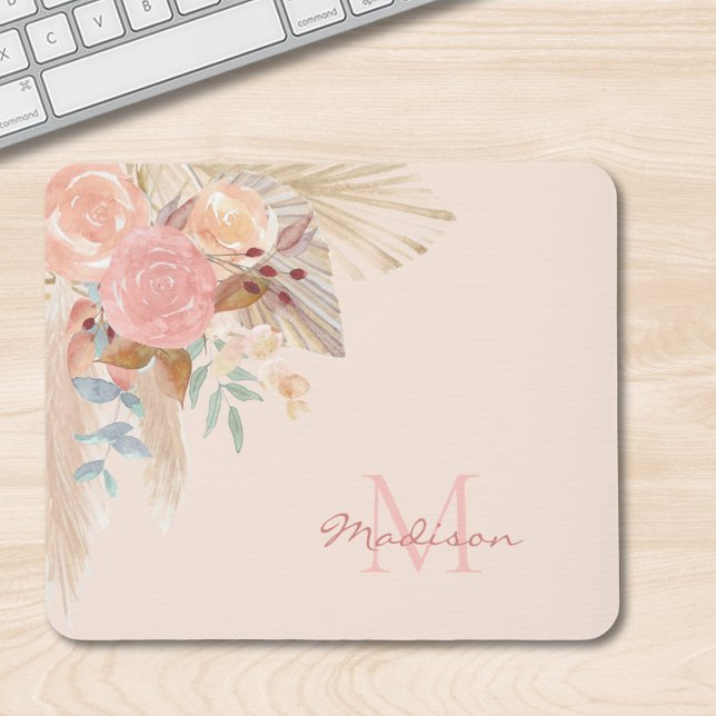 Tapis De Souris Aquarelle monographique Floral (Créateur téléchargé)
