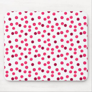 Tapis De Souris Aquarelle motif à pois rouge aquarelle