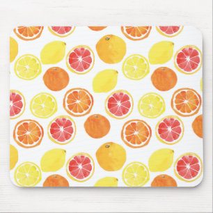 Tapis De Souris Aquarelle Motif de fruits d'agrumes