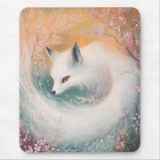 Tapis De Souris Aquarelle Mystic Bloom Spring Fox
