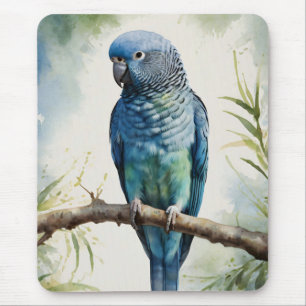 Tapis De Souris Aquarelle Parakee bleu Eucalyptus Tree