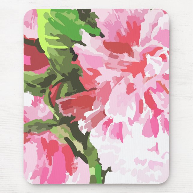 Tapis De Souris Aquarelle rose (Devant)