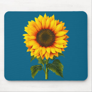 Tapis De Souris Aquarelle tournesol jaune jardin botanique été