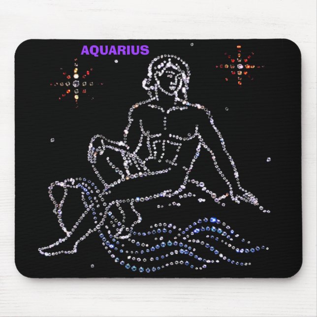 Tapis De Souris Aquarius Astrologie Mousepad (Devant)