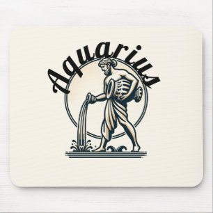 Tapis De Souris Aquarius le porteur d'eau Zodiac Vintage