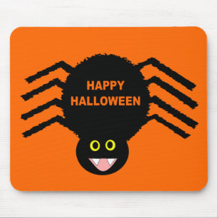 Tapis De Souris Araignée noire Halloween Mousepad