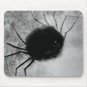 Tapis De Souris Araignée souriante par Odilon Redon, Halloween Vin