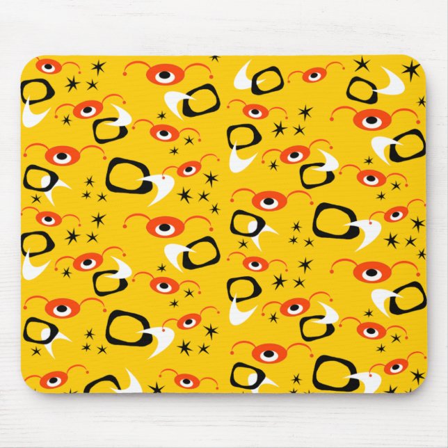 Tapis De Souris Araignées atomiques rétro (Devant)