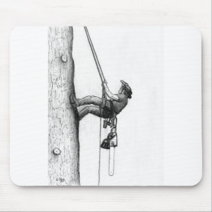 Tapis De Souris Arb Art Arboriste Arbre Chirurgien tronçonneuse Ca