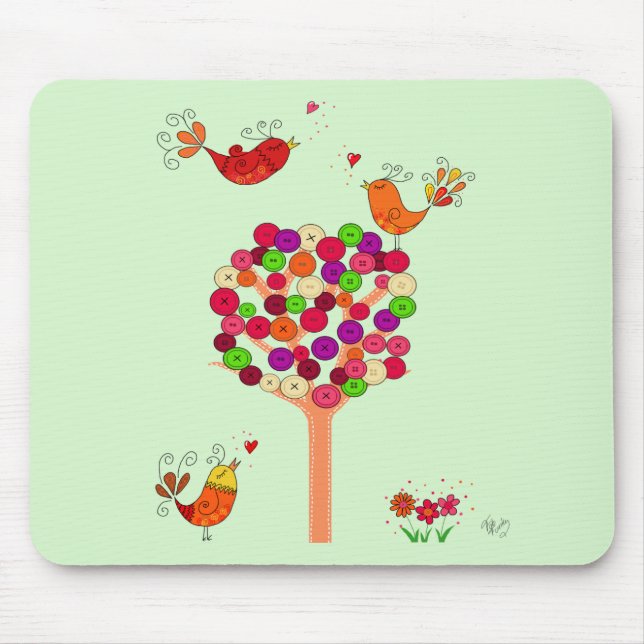 Tapis De Souris Arborescence des boutons orange (Devant)