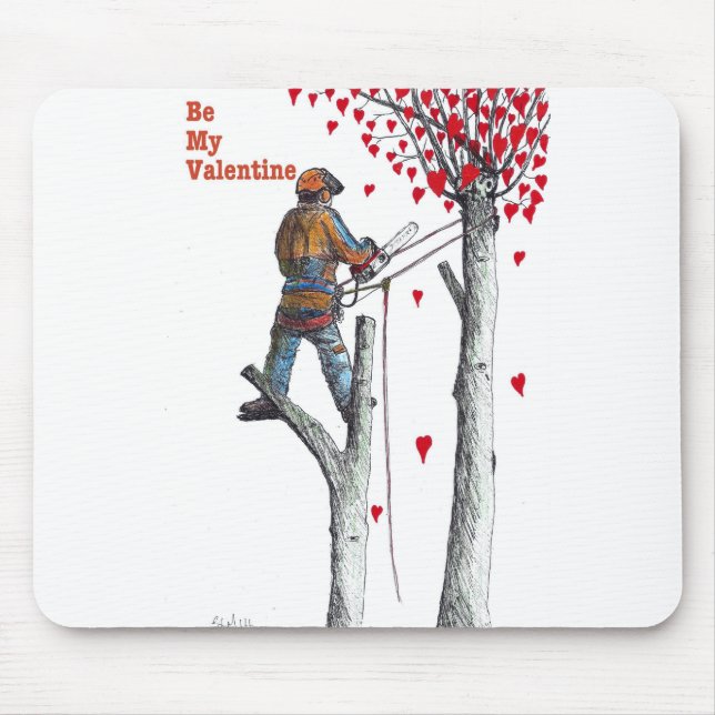 Tapis De Souris Arboriste Carte Valentine (Devant)