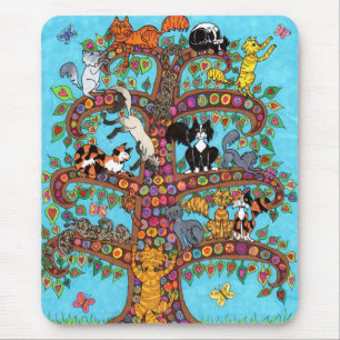 Tapis De Souris Arbre à chat de vie 2