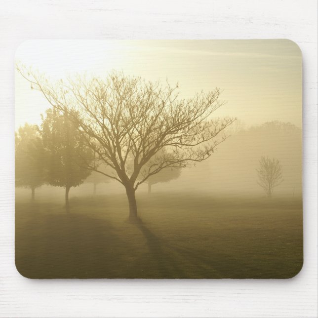 Tapis de souris Arbre Brouillard Doré (Devant)