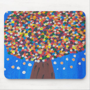 Tapis De Souris Arbre coloré Abstrait