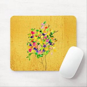 Tapis De Souris Arbre coloré aquarelle