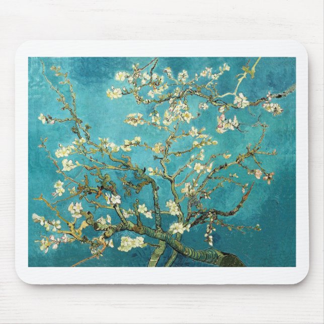 Tapis De Souris Arbre d'amande en fleurs - Vincent Van Gogh (Devant)