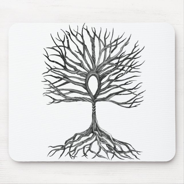 Tapis De Souris Arbre d'Ankh de conception de la vie (Devant)