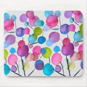 Tapis De Souris Arbre d'art abstrait rose mignon