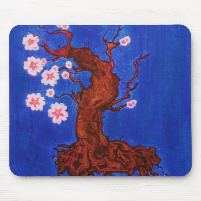Tapis De Souris Arbre de fleurs de cerisier (Devant)