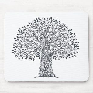 Tapis De Souris Arbre de griffonnage de la vie
