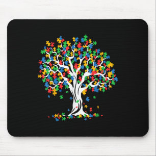 Tapis De Souris Arbre De La Sensibilisation sur l'autisme De Vie M