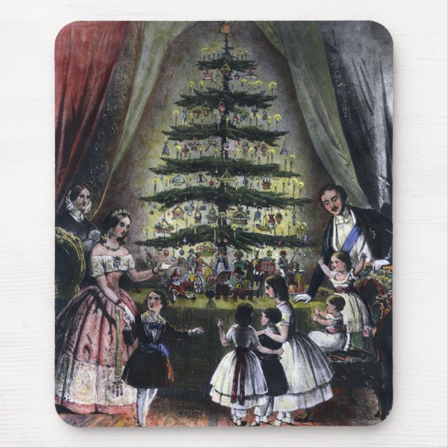 Tapis De Souris Arbre de Noël de la reine Victoria (Devant)