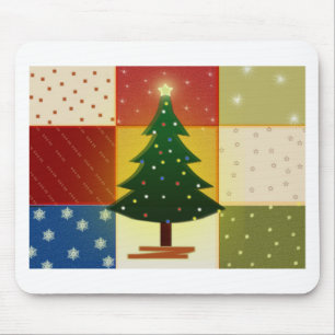 Tapis De Souris Arbre de Noël de patchwork