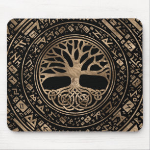 Tapis De Souris Arbre de vie - Motif runique de Yggdrasil