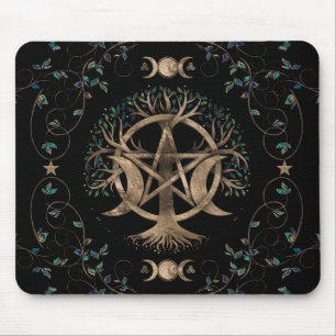 Tapis De Souris Arbre de vie Pentagram Moon Ornement