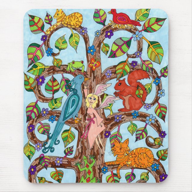 Tapis De Souris Arbre de vie printanière (Devant)