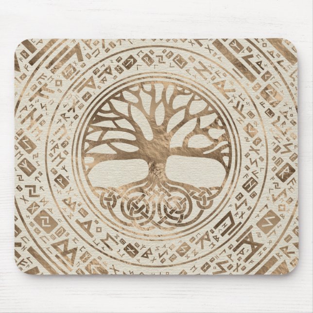 Tapis De Souris Arbre de vie - Yggdrasil Runic Motif (Devant)