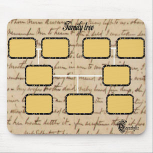 Tapis De Souris arbre généalogique Mousepad