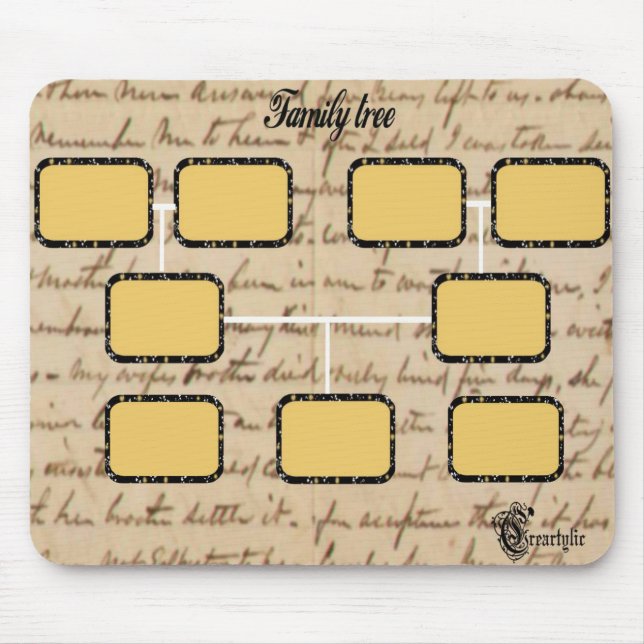 Tapis De Souris arbre généalogique Mousepad (Devant)