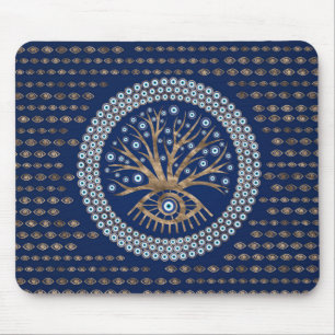 Tapis De Souris Arbre grec d'oeil - Mati Mataki - Matiasma sur le