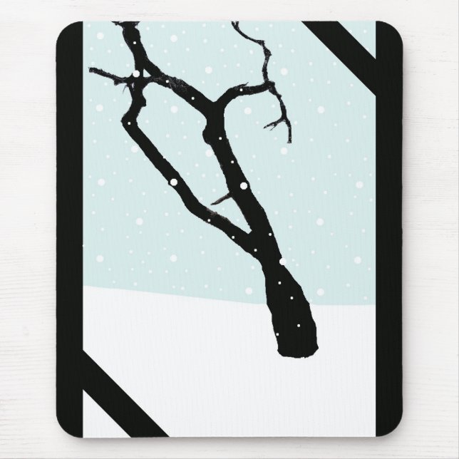Tapis De Souris Arbre Mousepad d'hiver (Devant)