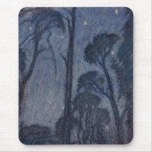 Tapis De Souris Arbres à Twilight (par Edward Robert Hughes)