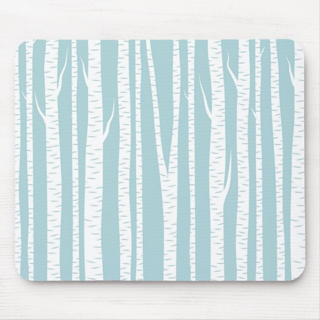 Tapis De Souris Arbres de bouleau bleus (Devant)