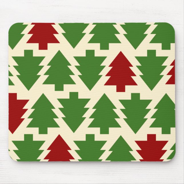 Tapis De Souris Arbres de Noël Motif de vacances (Devant)