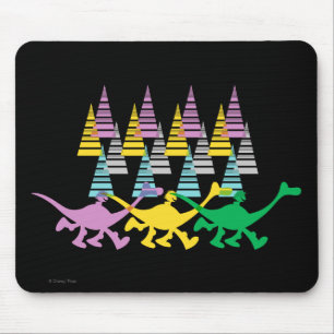 Tapis De Souris Arbres verts jaunes pourpres de Spot et Arlo