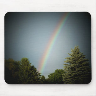 Tapis De Souris Arc-en-ciel au-dessus d'Evergeen