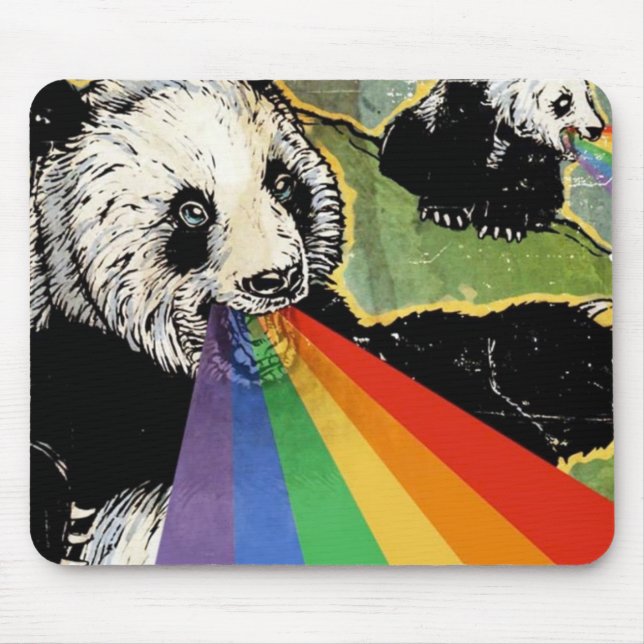 Tapis De Souris arc-en-ciel de panda (Devant)