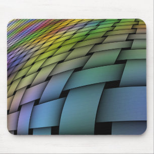 Tapis De Souris Arc-en-ciel déformé tissé Mousepad