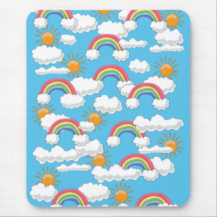 Tapis De Souris Arc-en-ciel heureux
