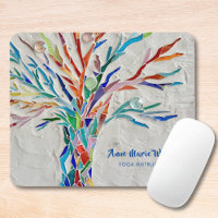 Arc-en-ciel Yoga Instructeur Souris Pad