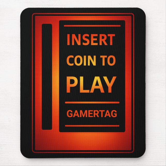 Tapis De Souris Arcade “Insert Coin to Play” Custom Mouse Pad (Devant)